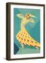 Art Deco Dancer-null-Framed Art Print