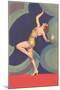 Art Deco Dancer-null-Mounted Art Print