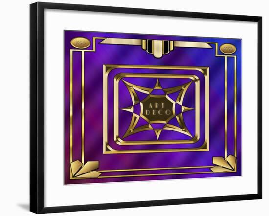 Art Deco Design 2020A-Art Deco Designs-Framed Giclee Print