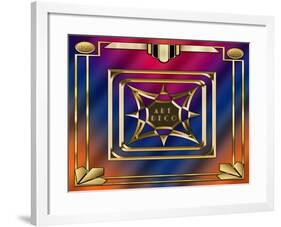 Art Deco Design 2020C-Art Deco Designs-Framed Giclee Print