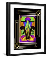 Art Deco Design 5B Frame 3-Art Deco Designs-Framed Giclee Print