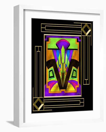 Art Deco Design 5B Frame 3-Art Deco Designs-Framed Giclee Print