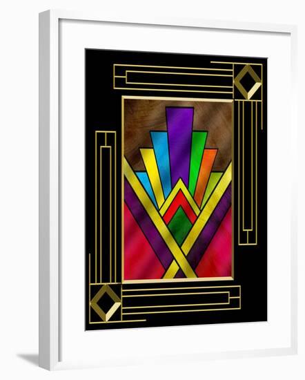 Art Deco Design 7B Frame 3-Art Deco Designs-Framed Giclee Print