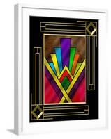 Art Deco Design 7B Frame 3-Art Deco Designs-Framed Giclee Print