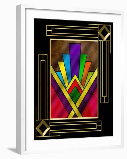 Art Deco Design 7B Frame 3-Art Deco Designs-Framed Giclee Print