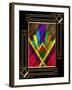 Art Deco Design 7B Frame 3-Art Deco Designs-Framed Giclee Print