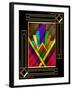 Art Deco Design 7B Frame 3-Art Deco Designs-Framed Giclee Print