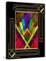 Art Deco Design 7B Frame 3-Art Deco Designs-Stretched Canvas