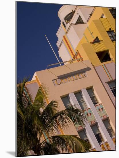 Art Deco Design of Cavalier Hotel, South Beach, Miami, Florida, USA-Nancy & Steve Ross-Mounted Photographic Print