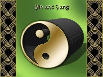 Yin And Yang 3D-Art Deco Designs-Giclee Print