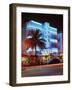 Art Deco District at Dusk, Ocean Drive, Miami Beach, Miami, Florida, United States of America-Gavin Hellier-Framed Photographic Print