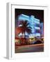 Art Deco District at Dusk, Ocean Drive, Miami Beach, Miami, Florida, United States of America-Gavin Hellier-Framed Photographic Print