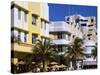 Art Deco District, Ocean Drive, Miami Beach, Florida, United States of America (Usa), North America-Amanda Hall-Stretched Canvas