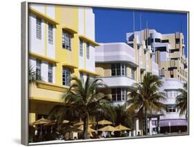 Art Deco District, Ocean Drive, Miami Beach, Florida, United States of America (Usa), North America-Amanda Hall-Framed Photographic Print