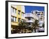 Art Deco District, Ocean Drive, Miami Beach, Florida, United States of America (Usa), North America-Amanda Hall-Framed Photographic Print