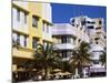 Art Deco District, Ocean Drive, Miami Beach, Florida, United States of America (Usa), North America-Amanda Hall-Mounted Photographic Print