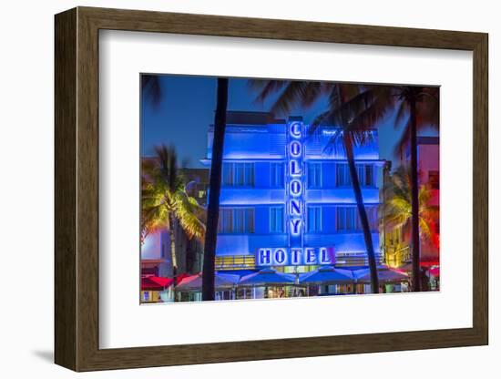 Art Deco District, Ocean Drive, South Beach, Miami Beach, Miami, Florida, USA-Gavin Hellier-Framed Photographic Print