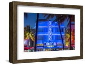 Art Deco District, Ocean Drive, South Beach, Miami Beach, Miami, Florida, USA-Gavin Hellier-Framed Photographic Print