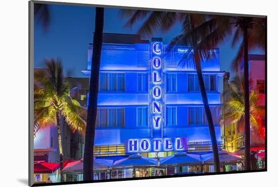 Art Deco District, Ocean Drive, South Beach, Miami Beach, Miami, Florida, USA-Gavin Hellier-Mounted Photographic Print