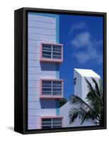 Art Deco District, South Beach, Miami, Florida-Greg Johnston-Framed Stretched Canvas