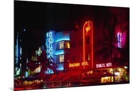 Art Deco District, South Beach, Miami-George Oze-Mounted Premium Photographic Print