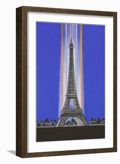 Art Deco Eiffel Tower-null-Framed Art Print