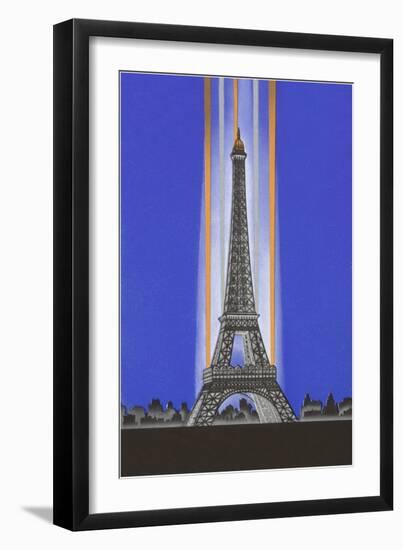 Art Deco Eiffel Tower-null-Framed Art Print