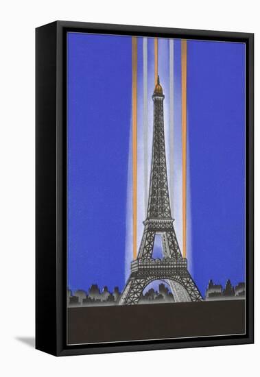 Art Deco Eiffel Tower-null-Framed Stretched Canvas