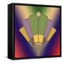 Art Deco Fan 2-Art Deco Designs-Framed Stretched Canvas