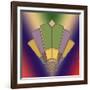 Art Deco Fan 2-Art Deco Designs-Framed Giclee Print