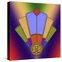 Art Deco Fan 4-Art Deco Designs-Stretched Canvas