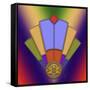 Art Deco Fan 4-Art Deco Designs-Framed Stretched Canvas