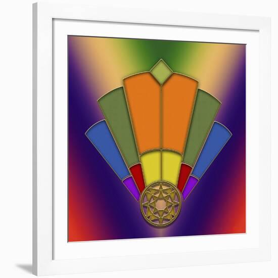 Art Deco Fan 5-Art Deco Designs-Framed Giclee Print