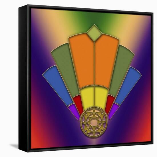 Art Deco Fan 5-Art Deco Designs-Framed Stretched Canvas