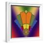 Art Deco Fan 5-Art Deco Designs-Framed Giclee Print