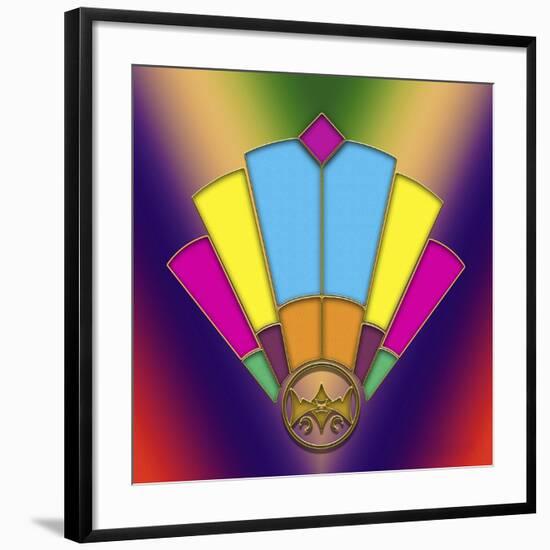 Art Deco Fan 6-Art Deco Designs-Framed Giclee Print