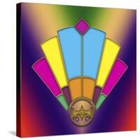 Art Deco Fan 6-Art Deco Designs-Stretched Canvas