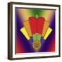 Art Deco Fan 8-Art Deco Designs-Framed Giclee Print