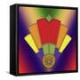 Art Deco Fan 8-Art Deco Designs-Framed Stretched Canvas