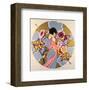 Art Deco Female in a Circle-null-Framed Giclee Print