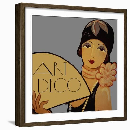 Art Deco Flapper-Vintage Apple Collection-Framed Giclee Print