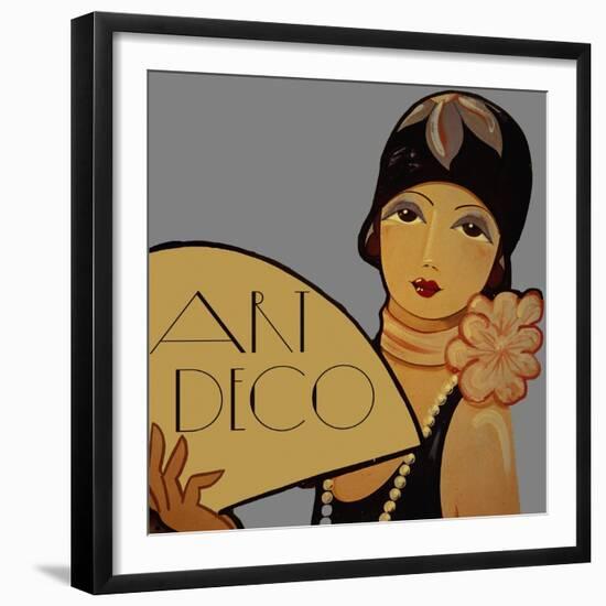 Art Deco Flapper-Vintage Apple Collection-Framed Giclee Print