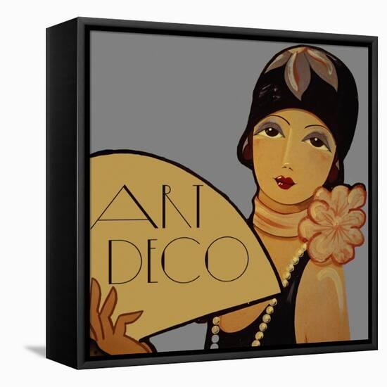 Art Deco Flapper-Vintage Apple Collection-Framed Stretched Canvas