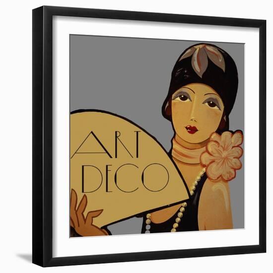 Art Deco Flapper-Vintage Apple Collection-Framed Giclee Print