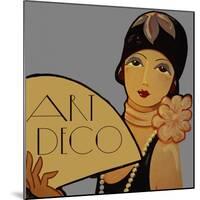 Art Deco Flapper-Vintage Apple Collection-Mounted Giclee Print