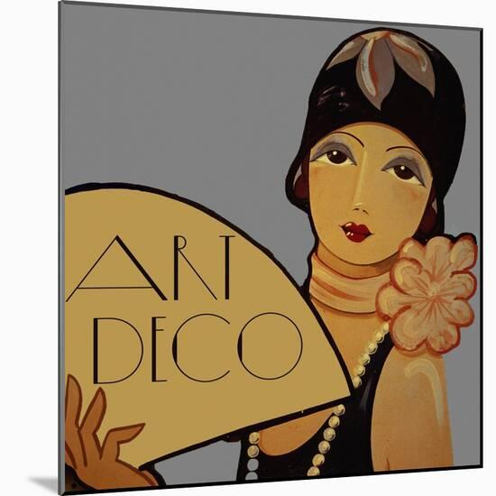 Art Deco Flapper-Vintage Apple Collection-Mounted Giclee Print