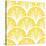 Art Deco Geometric Pattern in Bright Yellow-tukkki-Stretched Canvas