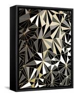 Art Deco Geometry - Black and Gold-Dominique Vari-Framed Stretched Canvas