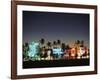 Art Deco Hotels at Dusk, Miami Beach, Florida, USA-Walter Bibikow-Framed Photographic Print