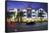 Art Deco Hotels at Ocean Drive, Miami South Beach, Art Deco District, Florida, Usa-Axel Schmies-Framed Stretched Canvas